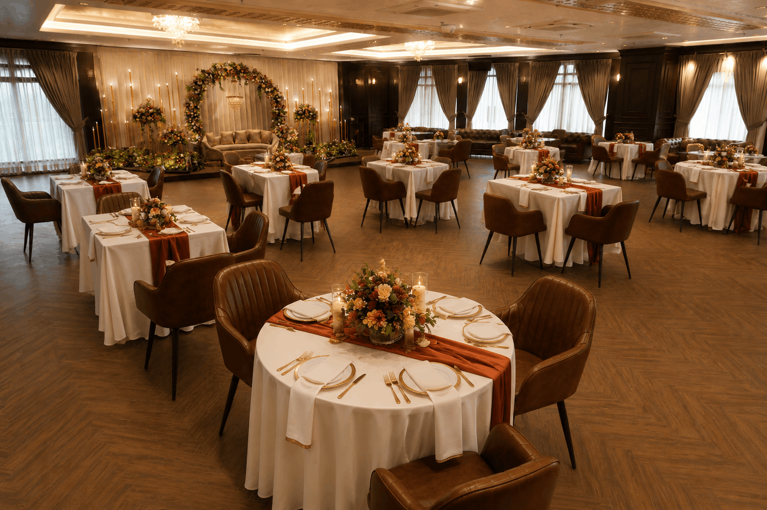 Elegant ballroom setting